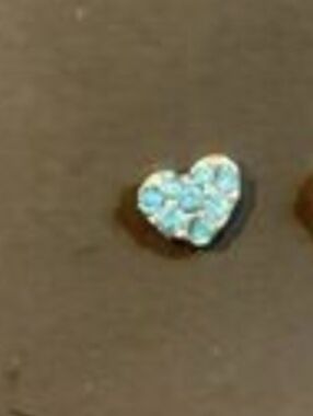 December Birthstone Blue Crystal Heart Floating Locket Charm